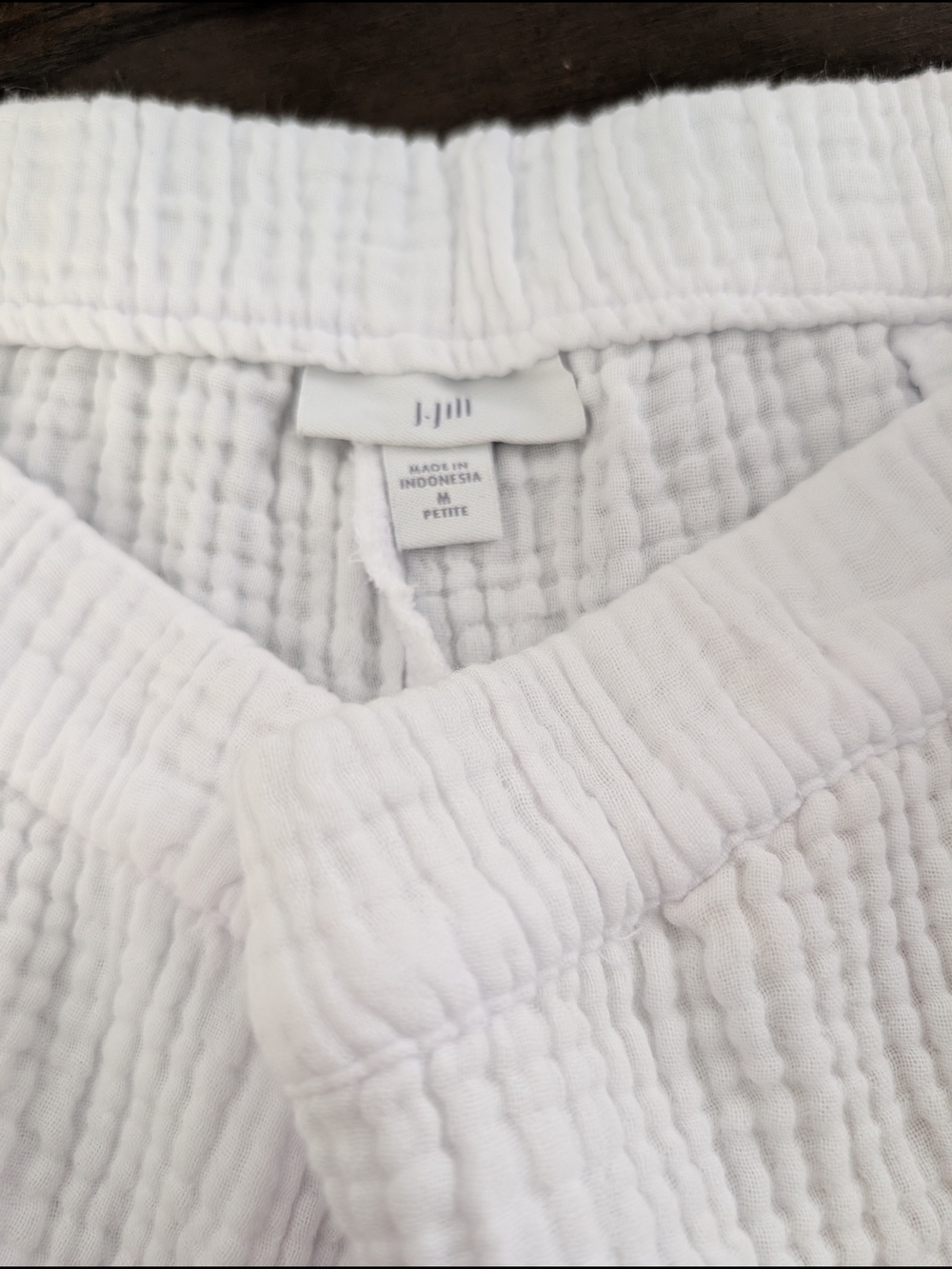 J. Jill Womens Medium Petite White 100% Cotton Gauze Pull On Shorts Casual - Picture 4 of 5
